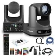 PTZOptics Move 4K SDI/HDMI/USB/IP PTZ Camera with 12x Optical Zoom (Gray) (PT12X-4K-GY-G3) + Lens Cleaning Kit + HDMI Cable + Ethernet Cable + Color Wire Ties