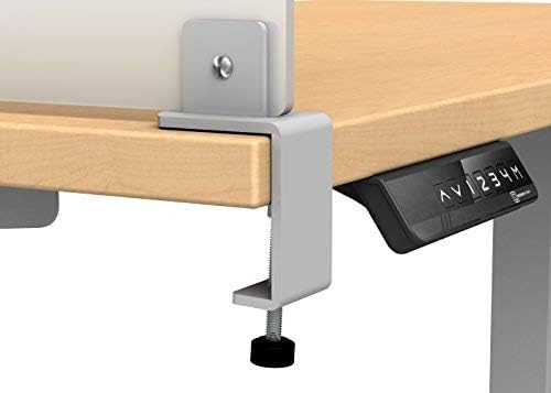 VaRoom Studio Wing Desktop Privacy Panel – Frosted Acrylic Clamp-on Desk Divider –23” W x 18”H Partition