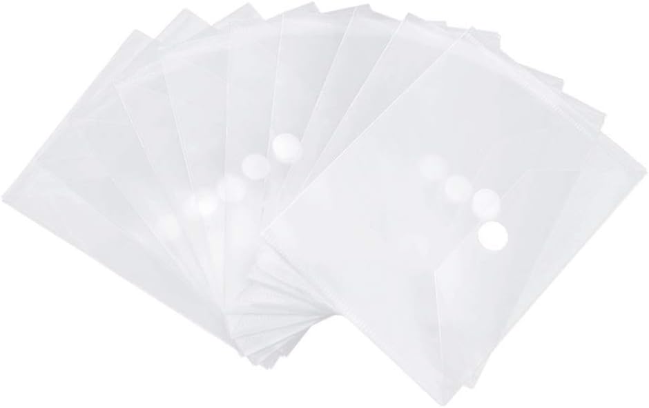 10 Pcs/Set Storage Bag Strong Stick-up Magic Sticker Package Used to Storage Cutting Dies Rubber Clear Stamp Template etc.for DIY Scrapbooking Paper Card Craft Cutting Dies