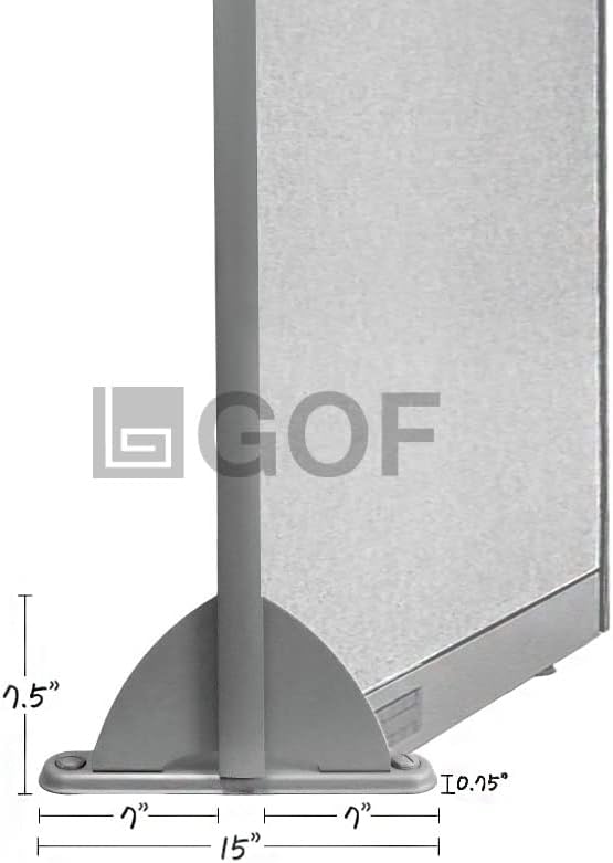 GOF Freestanding Office Partition, Large Fabric Room Divider Panel, 72" W x 72" H
