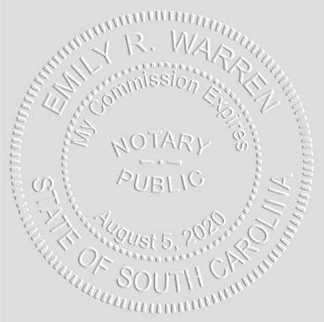 MaxMark Notary Seal Round Pink Embosser for South Carolina State - Includes Gold Burst Seal Labels (50 Count)