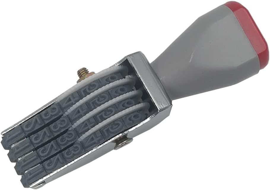 4 Digit Rotating Number Stamps,Adjustable Rubber Changeable Number Stamps Numerical Stamp Multi- Functional Creative Price Tag Stamp Symbol Business Stamp(2pcs)