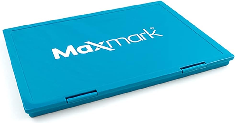MaxMark Extra Large Black Ink Stamp Pad - 8.25" x 11.5" - Industrial Felt Pad - Black Color