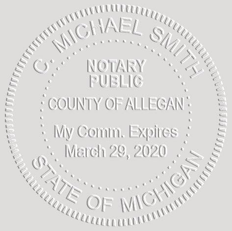MaxMark Notary Seal Round Pink Embosser for Michigan State - Includes Gold Burst Seal Labels (50 Count)
