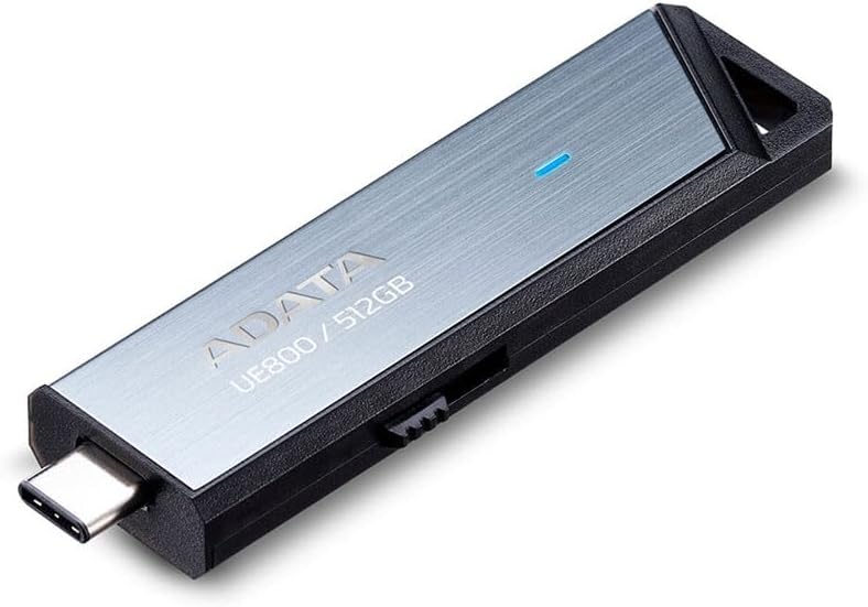 ADATA Elite UE800 512GB USB-C USB 3.2 Gen2 Flash Drive Up to 1000MB/s Read/Write (AELI-UE800-512G-CSG)