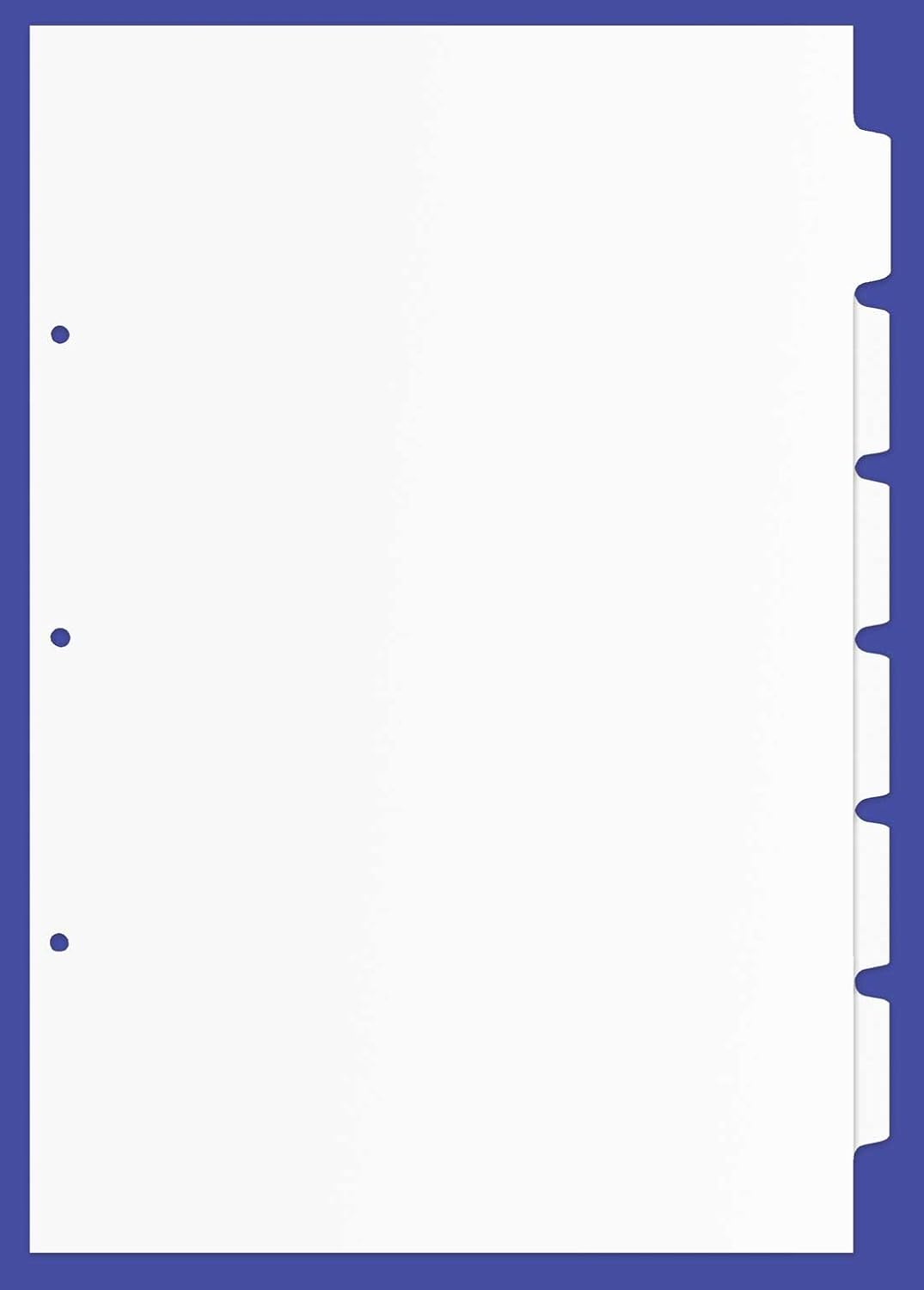 17x11 White 6 Tabbed Dividers (48 per Package)
