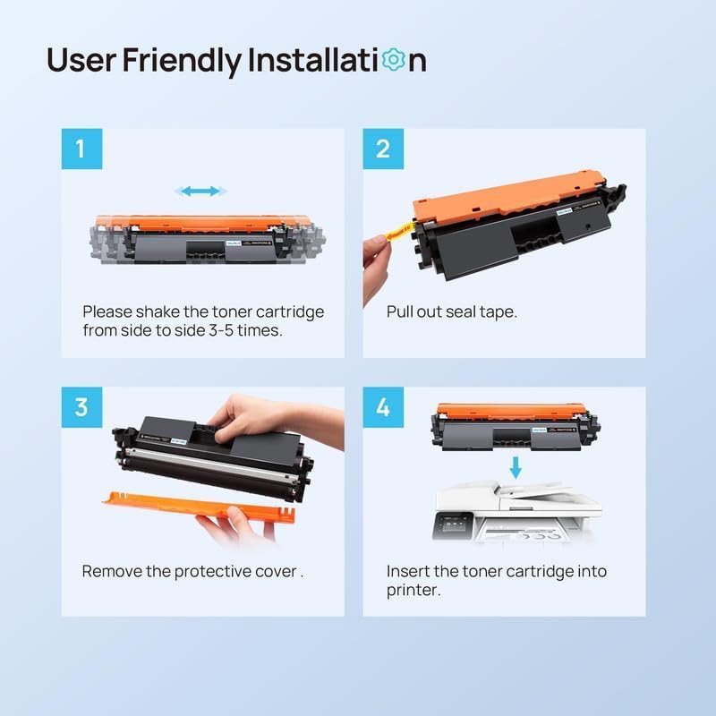 HALLOLUX 30A 30X Toner Cartridge 4-Pack Replacement for HP 30A 30X CF230A CF230X Toner to use with HP Pro MFP M227fdw M203dw M203d M227fdn M203dn M227sdn Printer (4-Black)