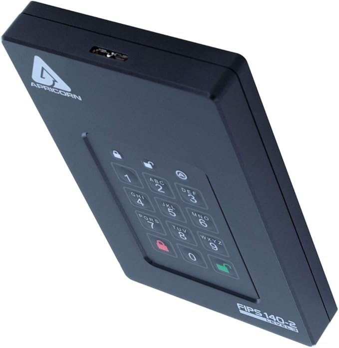 Apricorn 3TB Aegis Fortress L3- FIPS Level 3 Validated USB 3.0 Hardware Encrypted Portable Drive (AFL3-3TB)
