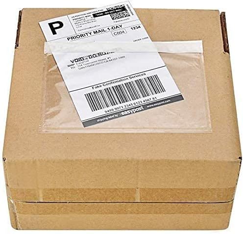 100 Pcs-7.5x5.5 Packing List Mailing Envelopes Shipping Envelopes Packing List Clear Adhesive Shipping label sleeves Shipping Supplies for Small Businesses