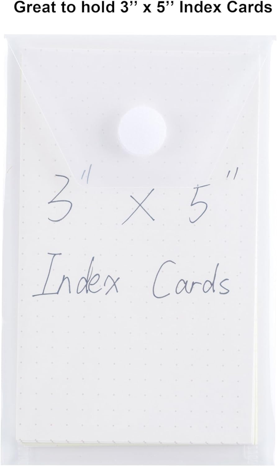 3’’ x 5’’ Vertical Plastic Envelopes Hook Loop Closure Coupon Receipt Sticker Holder 10 Pack