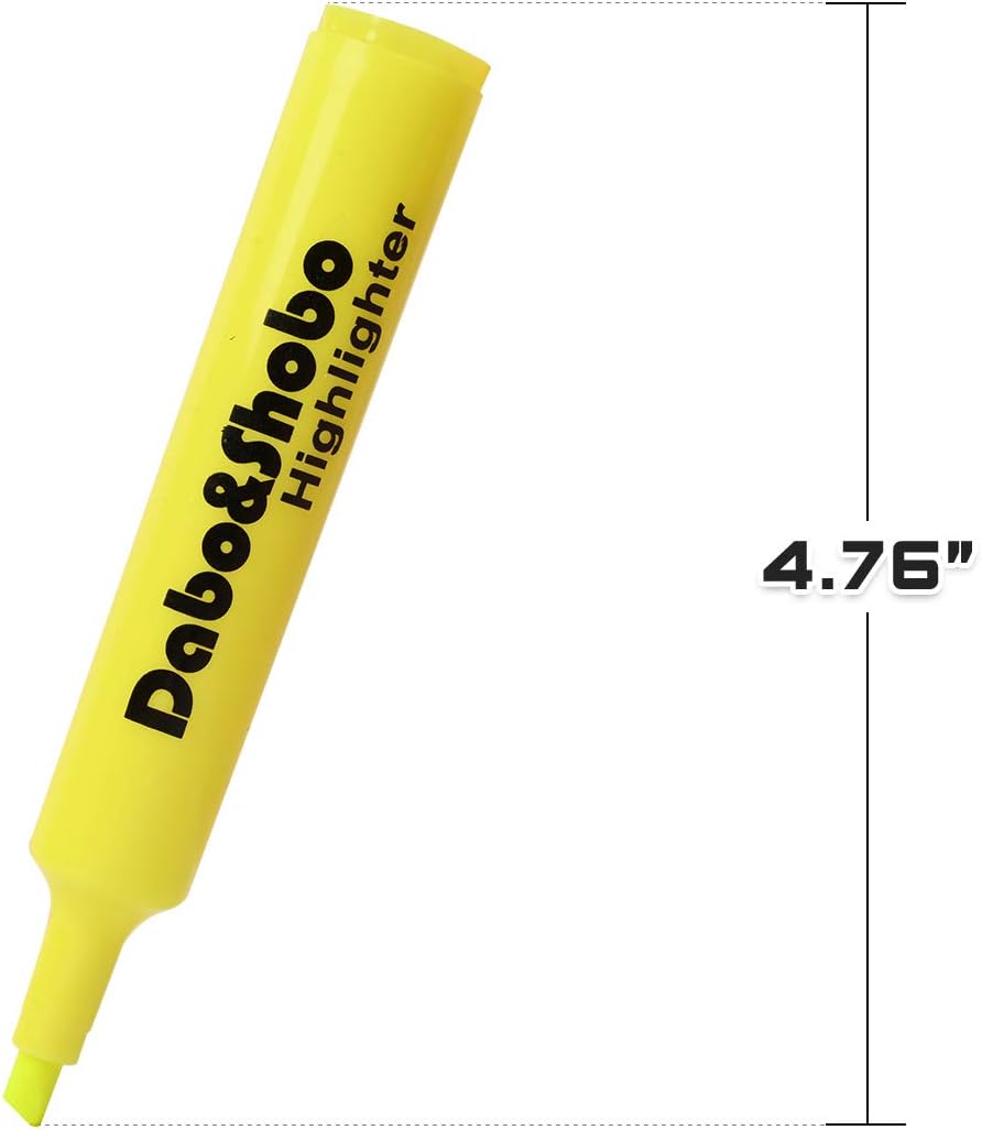 Dabo&Shobo Yellow highlighter, 60 Pack -bright color, chisel tip, for Adults Highlighting in the Home School Office …
