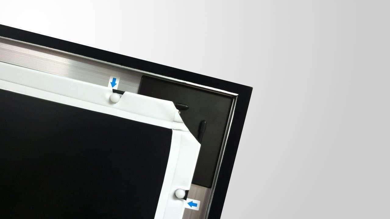 Silver Ticket Products STR Series 6 Piece Home Theater Fixed Frame 4K / 8K Ultra HD, HDTV, HDR & Active 3D Movie Projection Screen, 16:9 Format, 150" Diagonal, White Material STR-169150