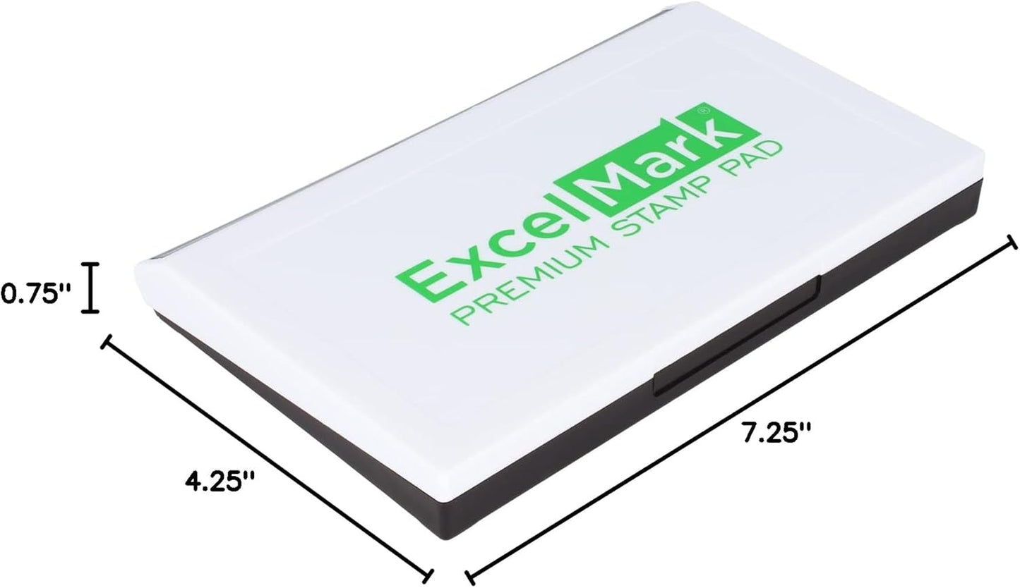 ExcelMark Rubber Stamp Ink Pad Extra Large 3-7/8" x 7" (Green)