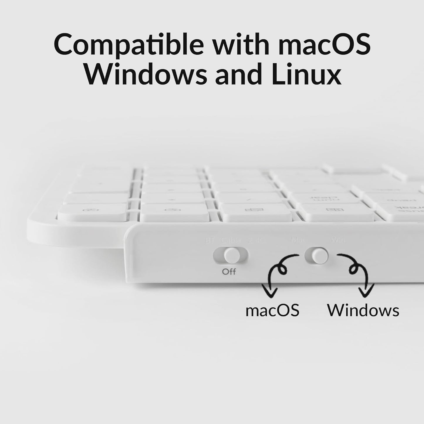 Keychron B6 Pro Ultra-Thin Wireless Keyboard, Full-Size ZMK with Numeric Keypad Quiet Typing, 2.4 GHz/Bluetooth 5.2/Wired Connection Long Battery Life, Compatible with Mac Windows Linux - Ivory White