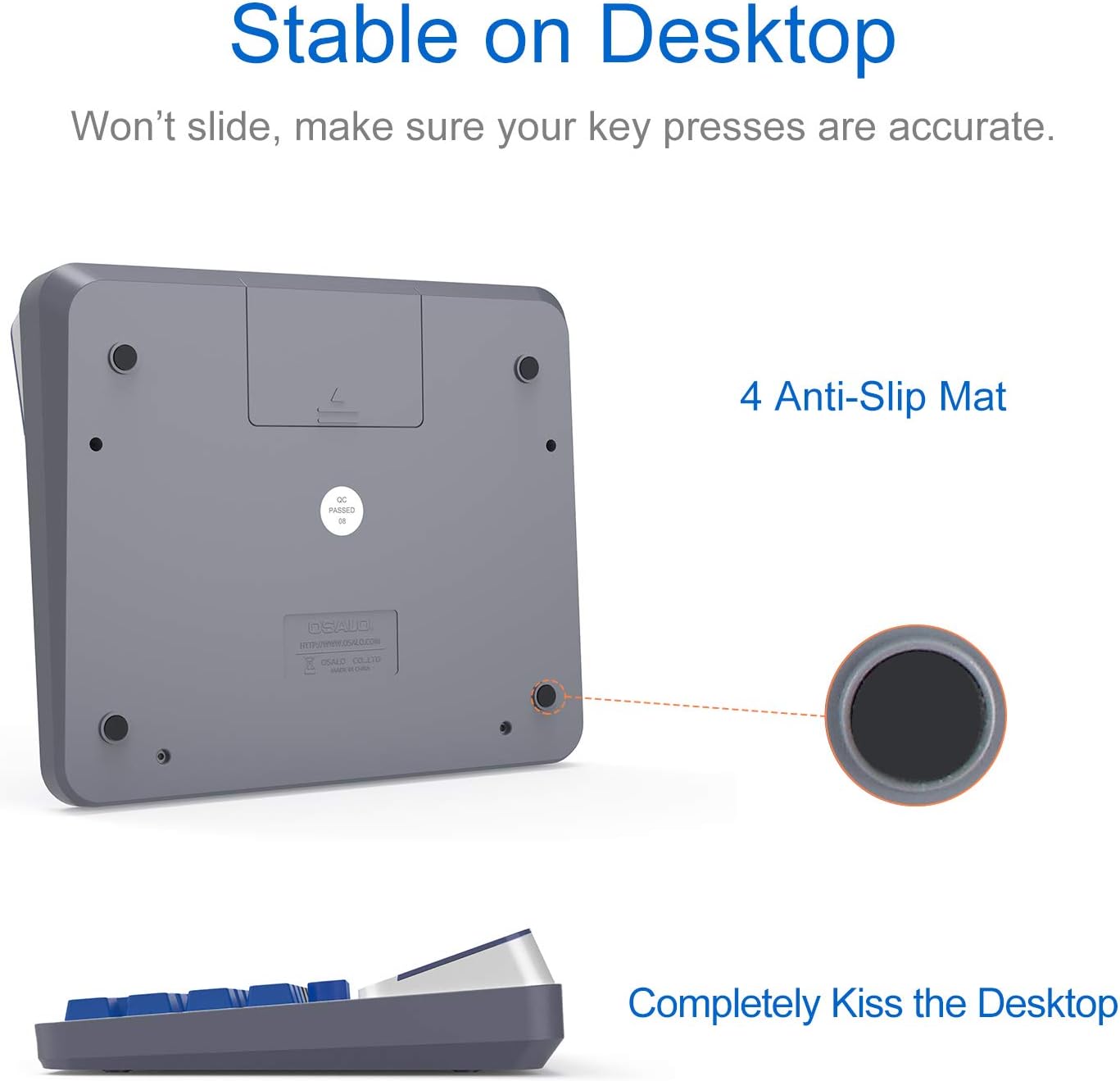 Desktop Calculator Extra Large 5in LCD Display 12-Digit Big Button Giant Accounting Calculator, Battery & Solar Powered, for Office Business & Home(OS-6815)