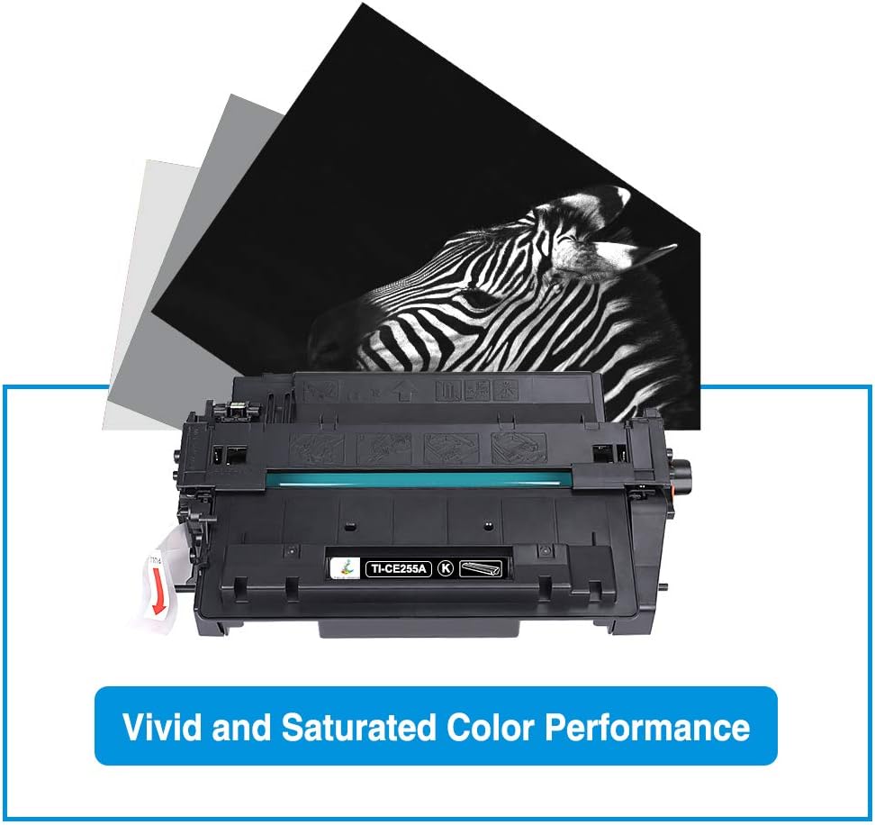 P3015 55A Black Toner Cartridge CE255A 2-Pack Compatible Replacement for HP 55A 55X CE255A CE255X for HP Laserjet P3015 P3015dn P3015x Pro 500 MFP M521dn M521dw M521 M525 Printer Ink