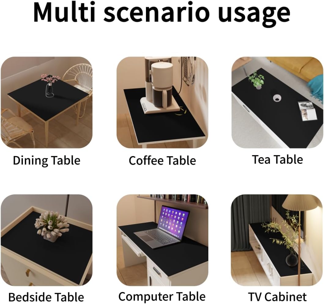 Dresser Cover Top - 16x36 Inch Waterproof Anti Overflow Can Cover Up Defects Protect The Surface of Furniture from Scratches Can Be Used for Dresser Bedside Table(Black+Gray 16x36)