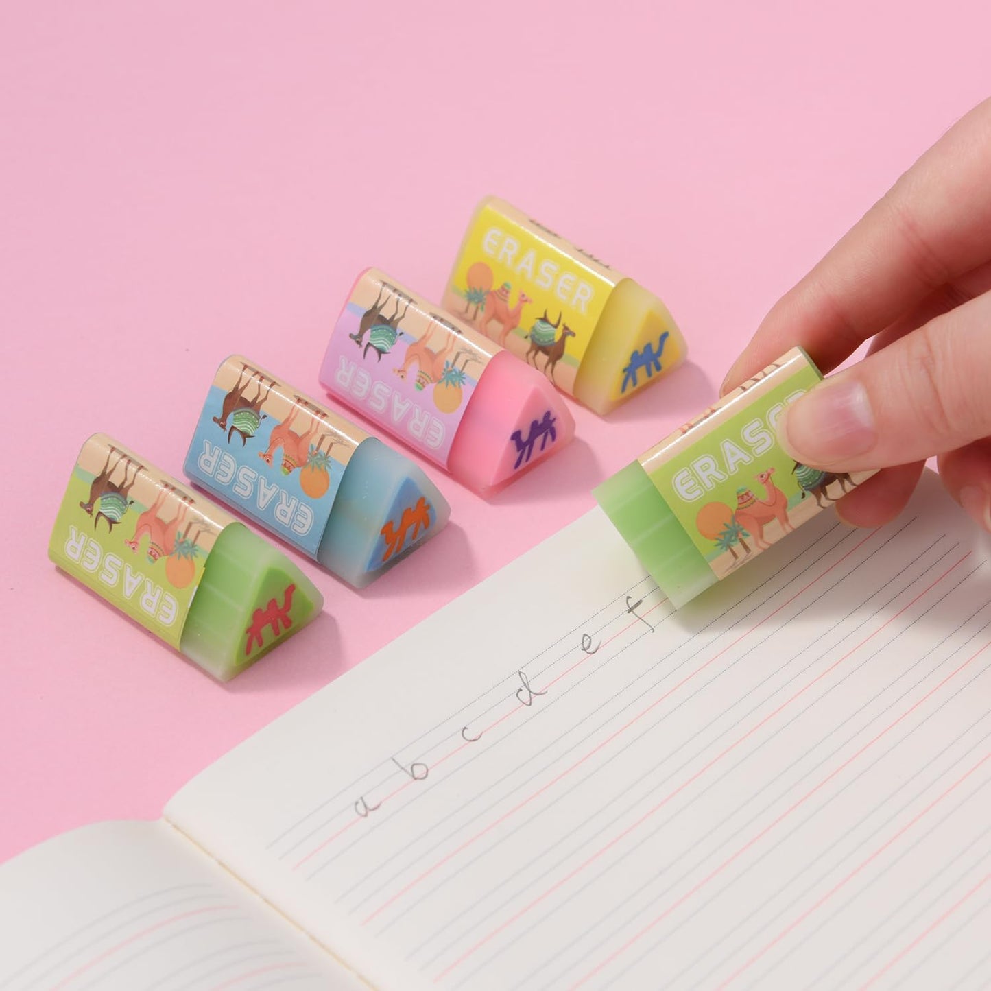 16 Pack Camel Erasers for Kids, Kawaii Erasers for Students, Animal Eraser for School Supplies Prize Gifts Party Favors