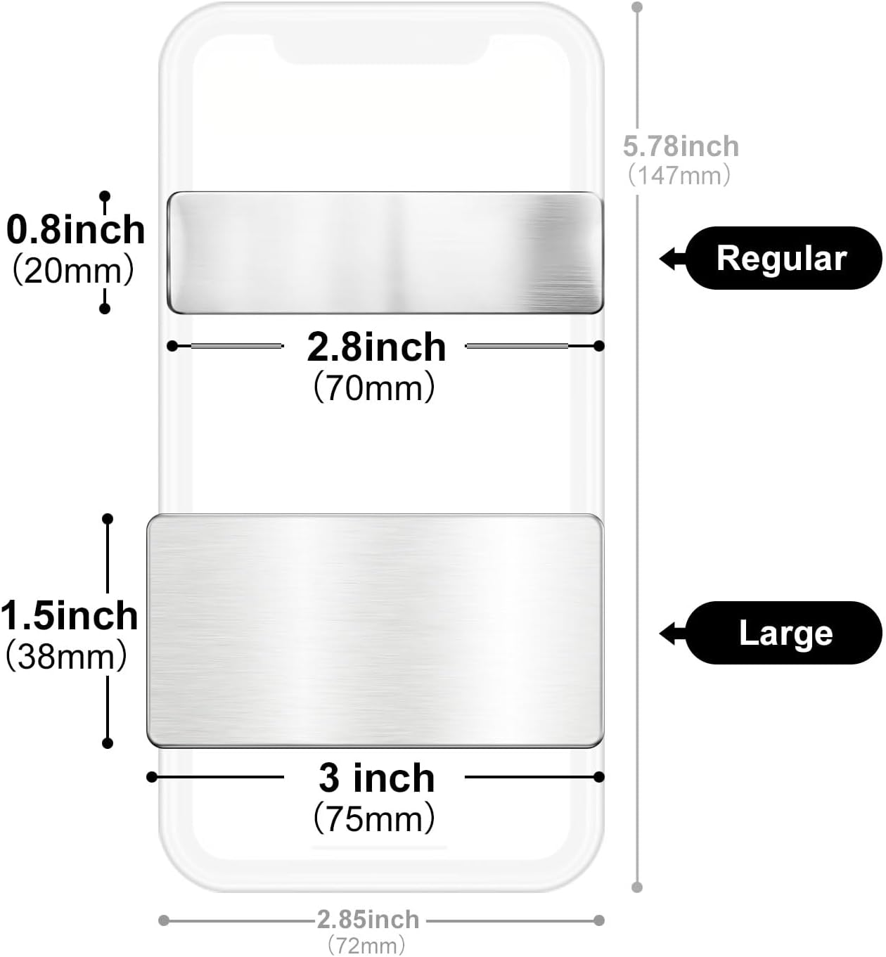 Stainless Steel Personalized Name Plate with Adhesive - Custom Plaque, Name Tag, Badge, Lable, Sign - Engraved Name Plates for Trophy, Award, Memorial