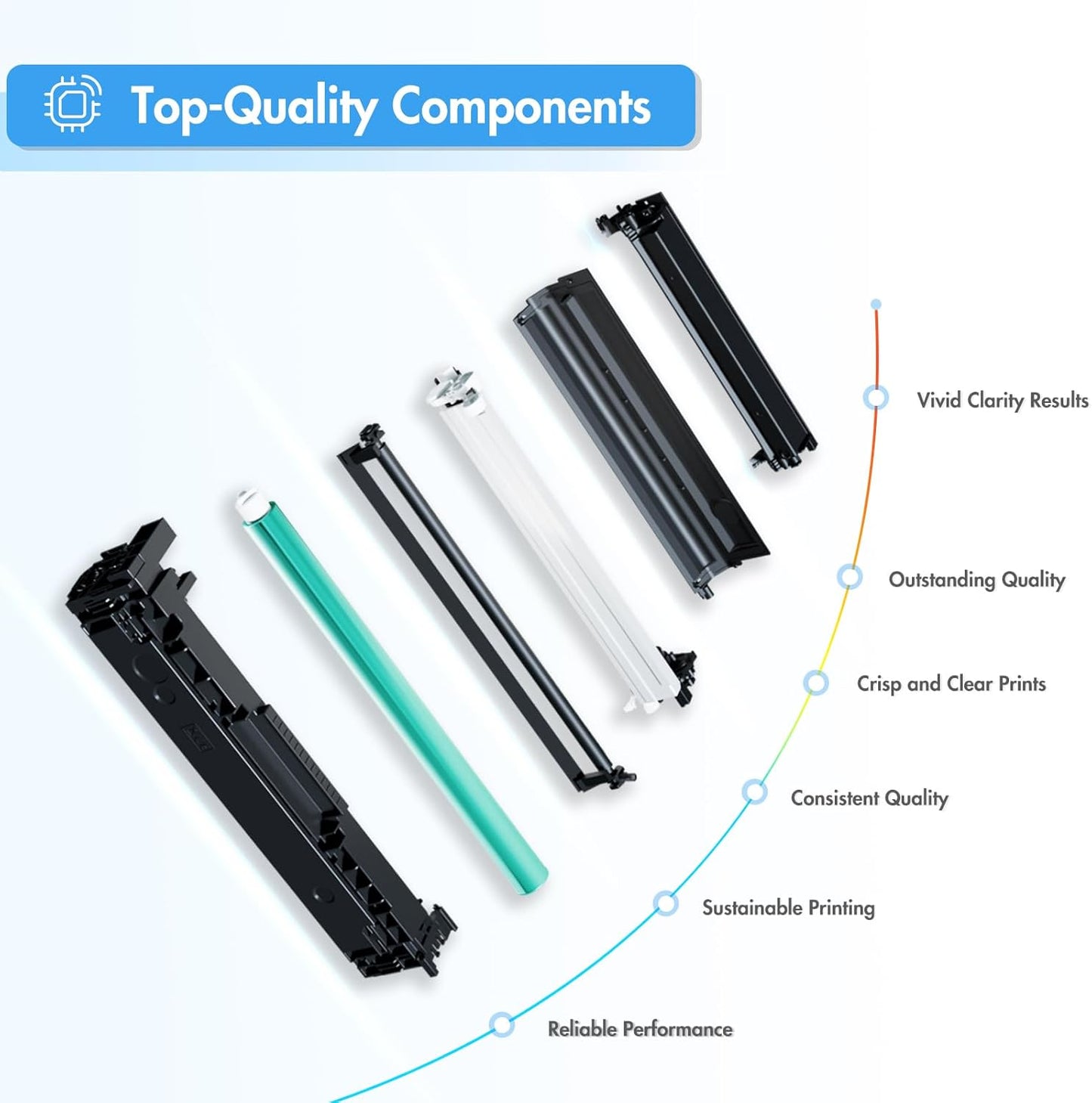 TRUE IMAGE Compatible Toner Cartridge Replacement for HP 410X CF410X CF410A 410A M477 M452 Color Pro MFP M477fdw M477fnw M452dw M477fdn M452nw M452dn M377dw Printer Ink (Black, 1-Pack)