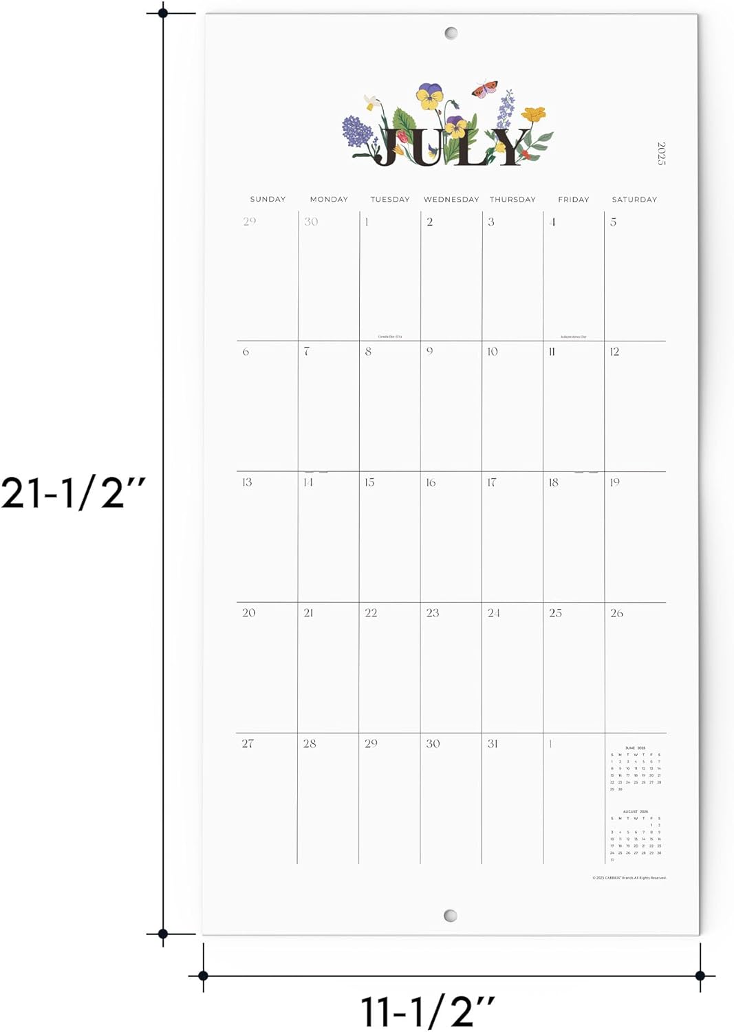Cabbrix Calendar 2025-2026, Large Wall Calendar 2025-2026 from June 2025 to December 2026, 21-1/2" x 11-1/2",Large Print Big Grid 18 Monthly Calendar Perfect for Organizing & Planning