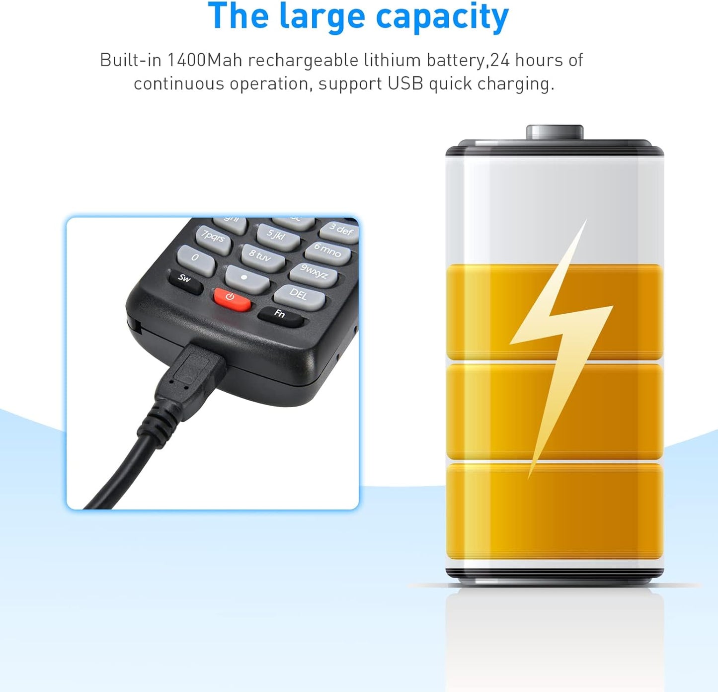 Inventory Scanner, Wireless Barcode Scanner 1D&2D&PDF417 Portable Handheld QR Barcode Reader for Collector Data Terminal Inventory Device with 2.2 Inch TFT Color Screen