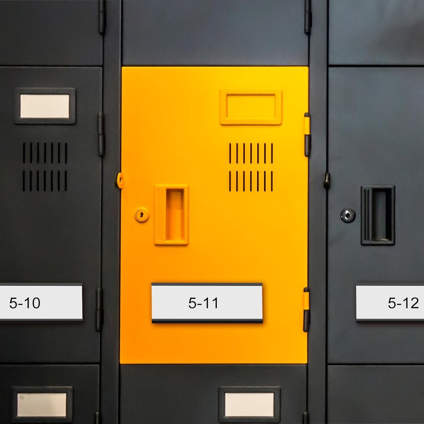 Gueevin 50 Pcs Magnetic C Channel Label Holders 3 x 8 Inch Label Holders Magnet Name Plate with Paper Inserts and Clear Plastic Protectors for File Cabinet Shelf Toolbox Drawer