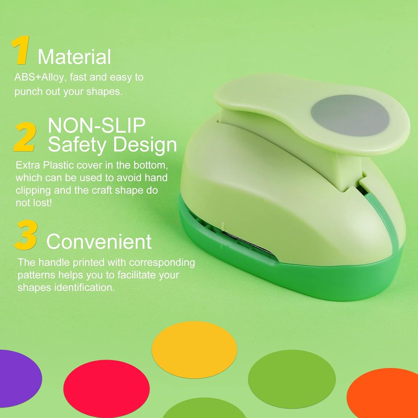 UCEC Hole Punch, Paper Punch, 1.5 Inch Circle Punch, Hole Puncher Shapes, Large Paper Punches for Crafting Scrapbooking Craft Handmade Cards Arts Fun Projects