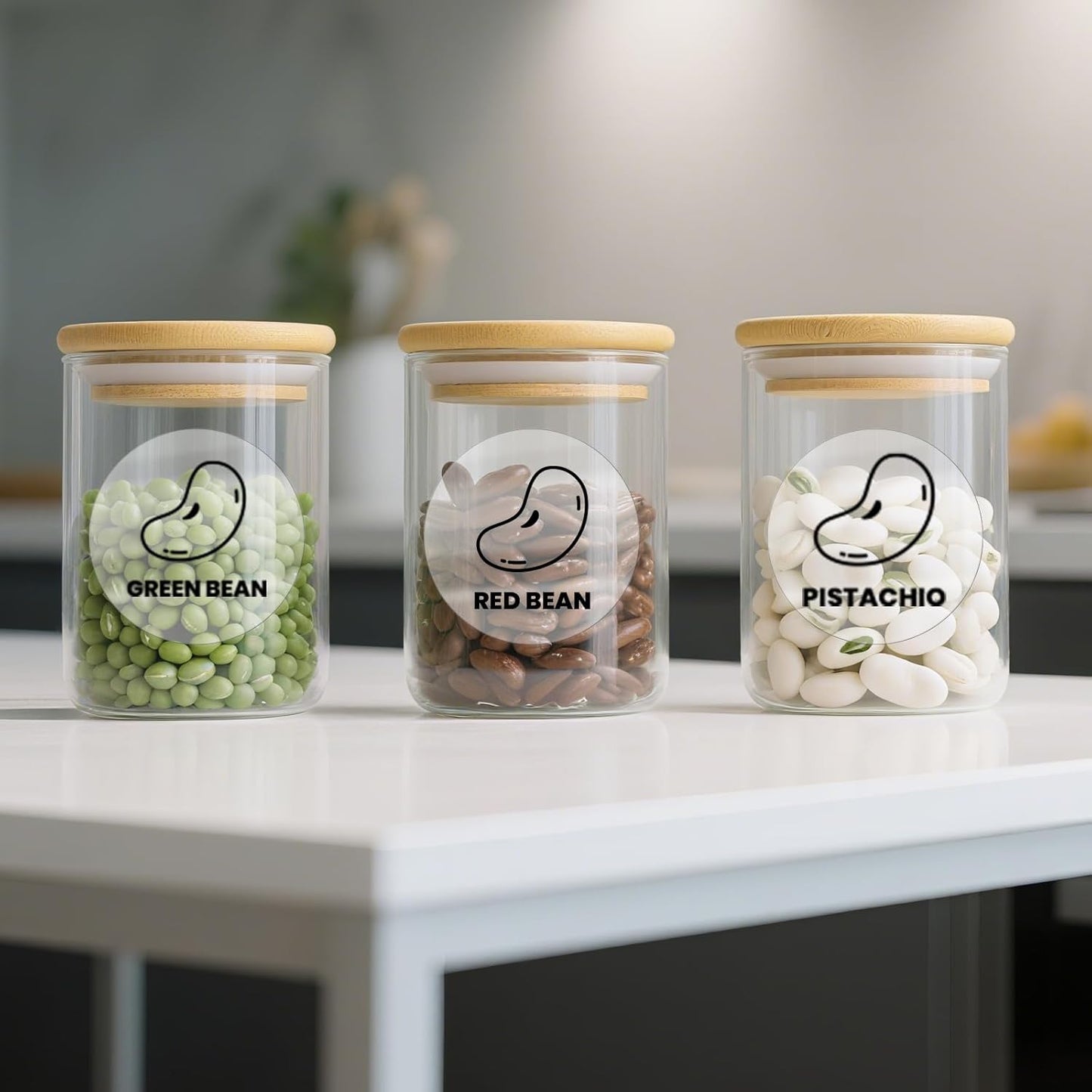 Clear Thermal Labels Round Vinyl 3 Inch Transparent Direct Printer Label Circle Self Adhesive Waterproof Decals Roll for Home Office Business QR Code Seal DIY Logo 200 PCS