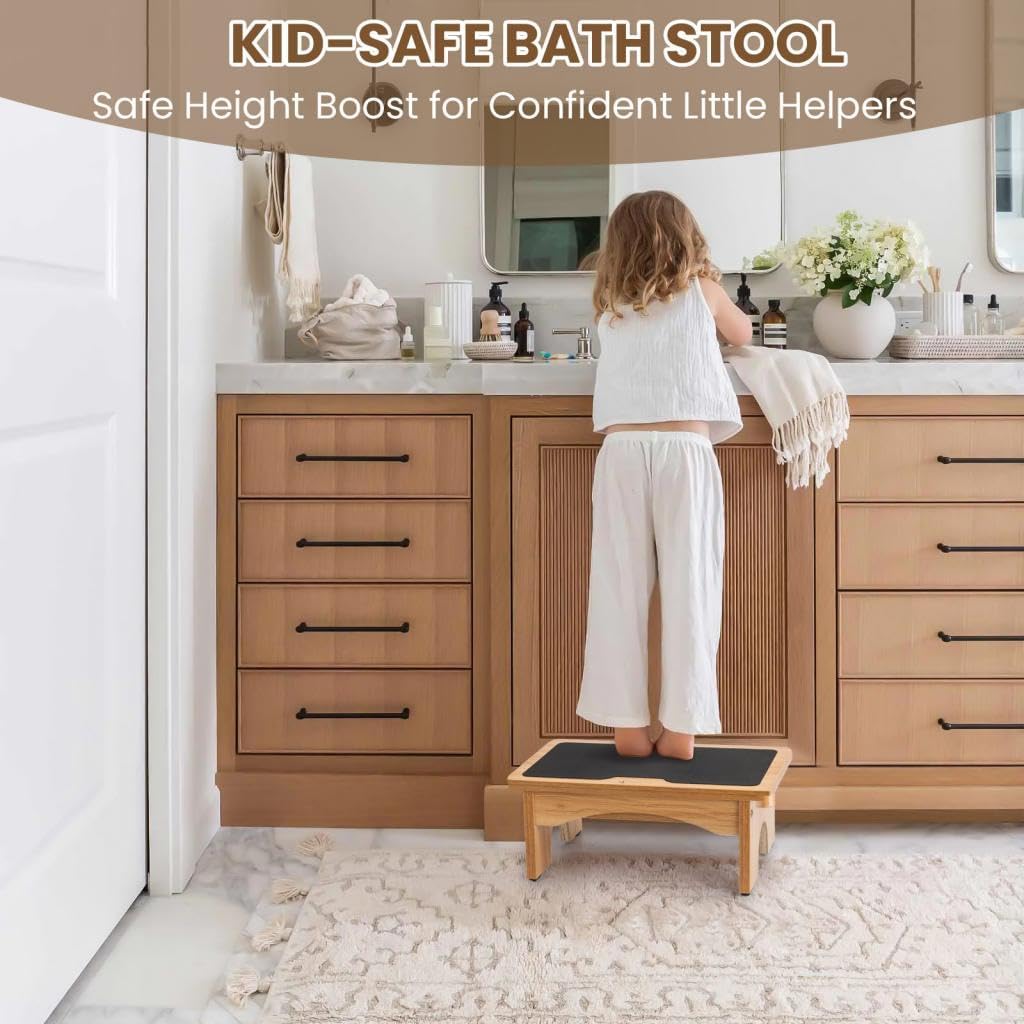 StrongTek Adjustable Foot Rest for Under Desk, 3-Level Adjust Incline, 7" Step Stool for Kids Adults, Ergonomic Foot Stool Relieves Swelling, One Step Stool with Non-Slip Surface for Home and Office