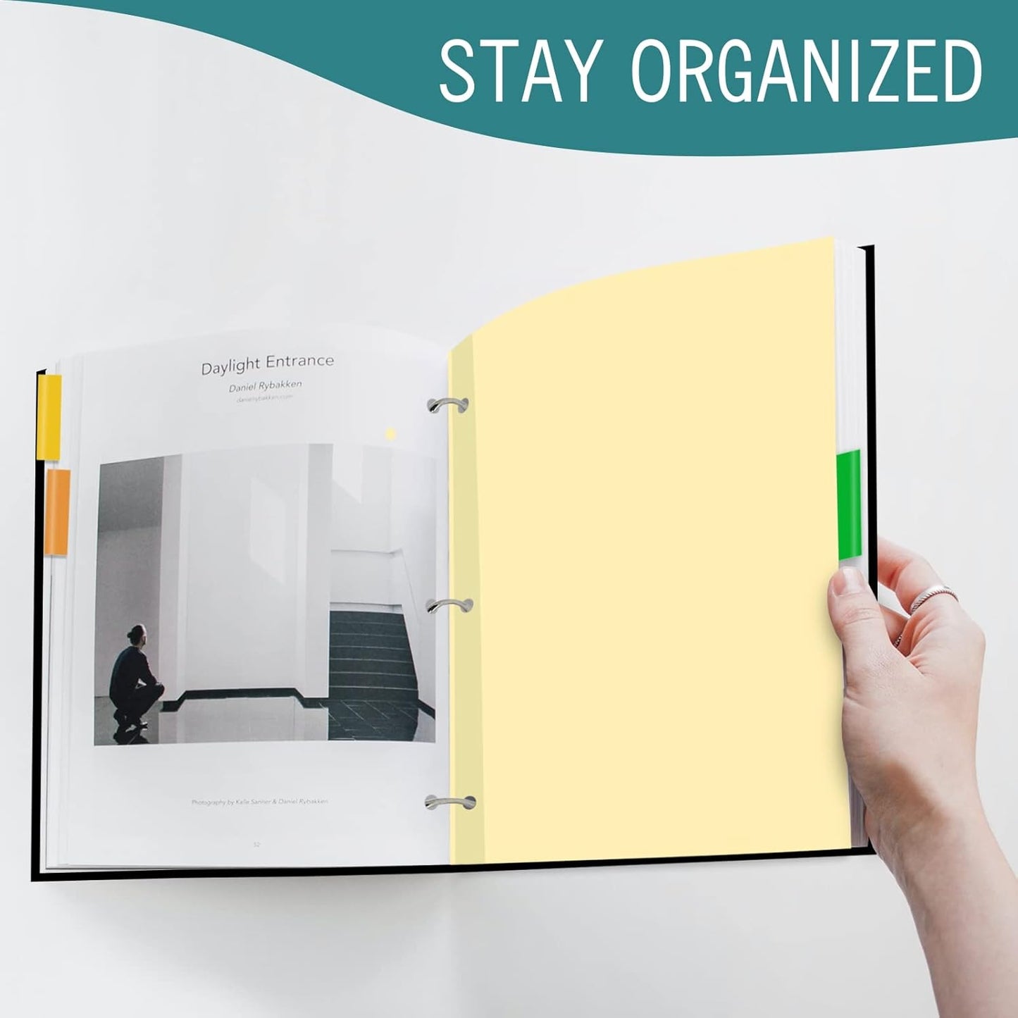 8-Tab Binder Dividers for 3 Ring Binder, Insertable Multicolor Big Tabs, Letter Size Paper Divider, 8.5 x 11 inch, 6 Sets (48 Dividers Total)