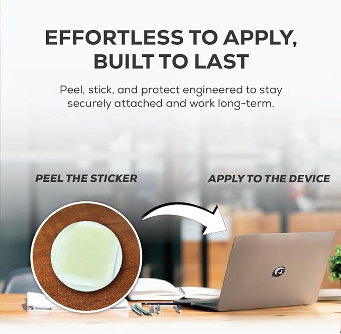 Pack of 6 EMF Stickers for Cell Phone- 5G Ready Harmonizer Stickers Proudly Made in USA for Cell Phones, Laptops or Tablets- EMF mega Shield for All Electronic Devices (Silver-Black)