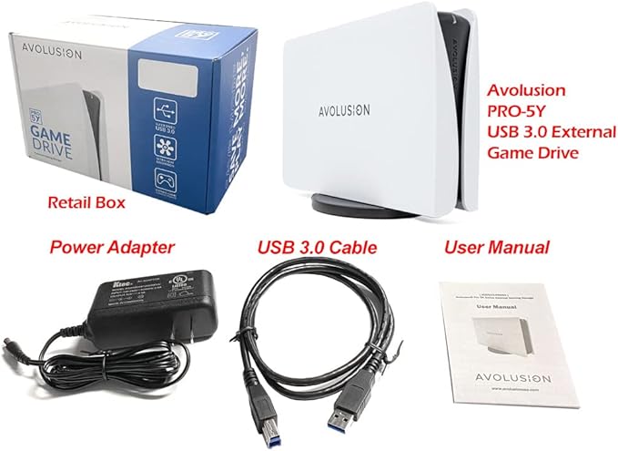Avolusion PRO-5Y Series 20TB USB 3.0 External Hard Drive for WindowsOS Desktop PC/Laptop (White) (Renewed)
