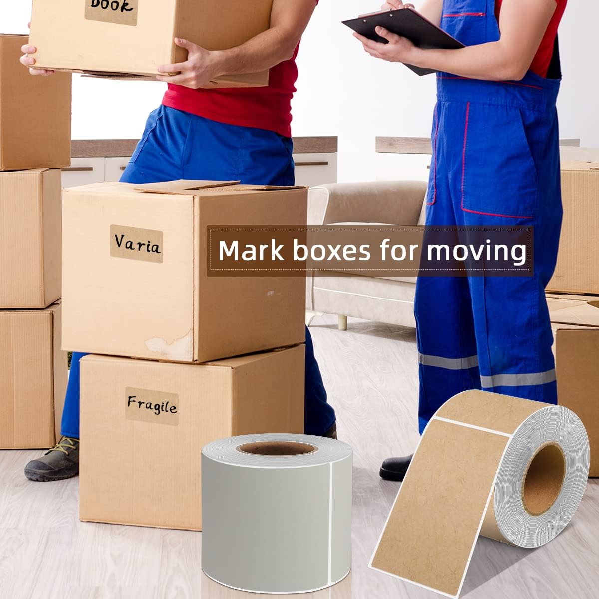 PARLAIM 3 X 5 Inch Rectangle Adhesive Color Coding Stickers,Kraft Rectangle Labels -250 Per Dispenser Box(Kraft )