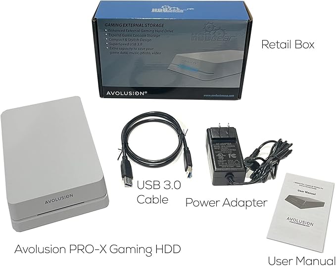 Avolusion HDDGEAR PRO 14TB 7200RPM USB 3.0 External Hard Drive (for Windows or MacOS, Desktop & Laptop)