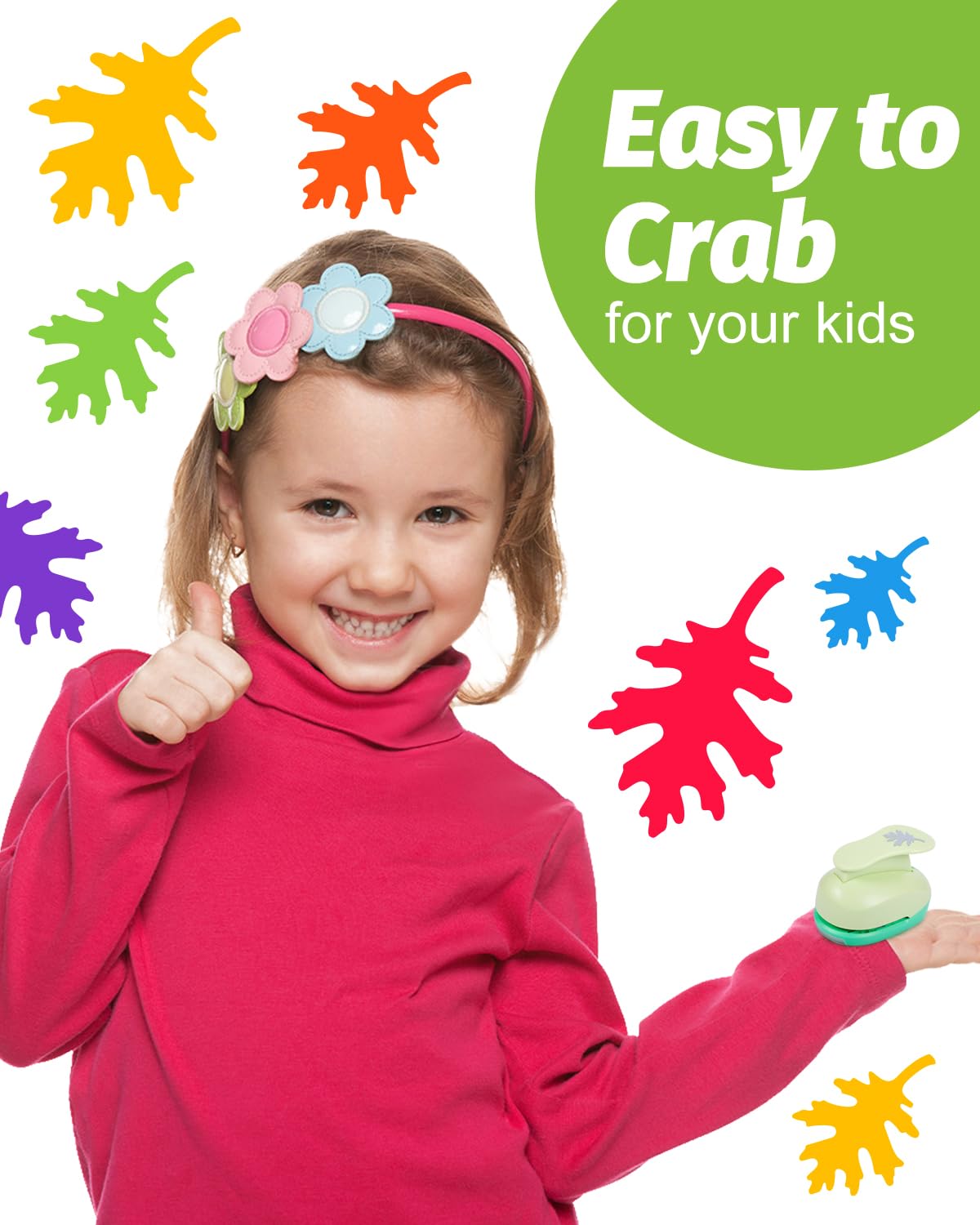 UCEC Oak Leaf Hole Punch 1 Inch, Paper Punches for Crafting, Craft Lever Punch Handmade for Paper Crafting, Thanksgiving Day, Scrapbooking, Cards Decoration, DIY Arts