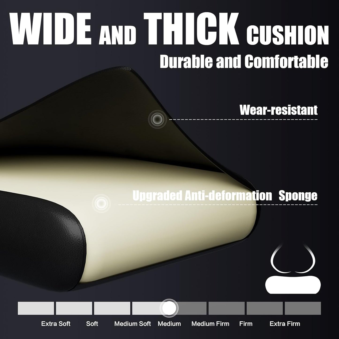 Gaming Chair, Ergonomic Office Computer Chair with Footrest and Lumbar Support Massager Racing Style High Back Video Gamer Chair, Wide&Thick Cushion, 90°-135° Recline, Adjustable Height, Red