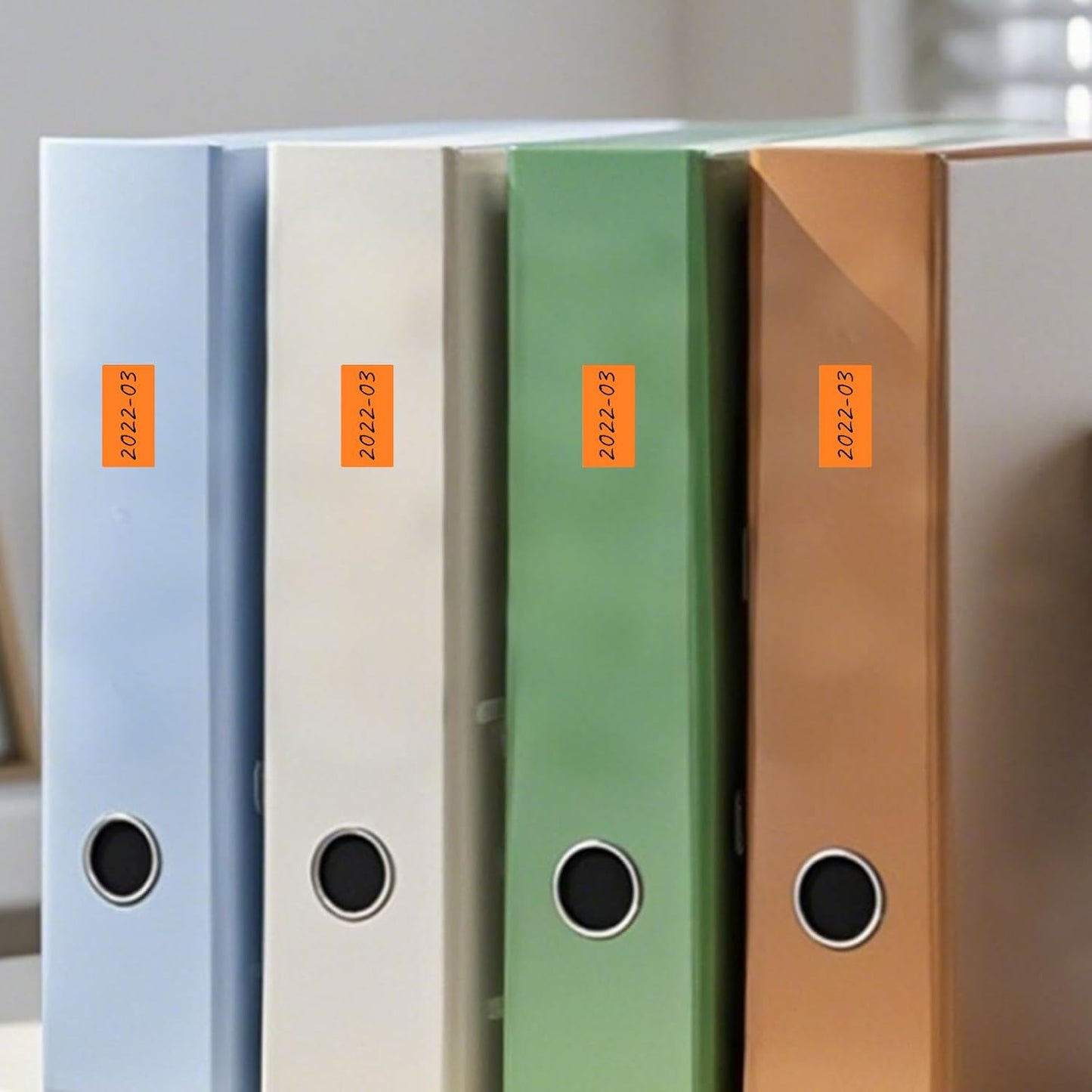 Color Coding Stickers Rectangle 3×1 Inch Vinyl Orange Sticker Removable Waterproof Writable File Folder Moving Labels for Boxes Home Office Marking 160 PCS