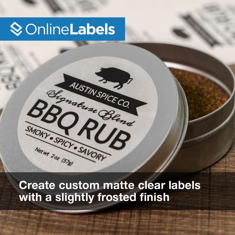 8.5 x 11 Clear Frosted Matte Sticker Paper (Inkjet Printers Only) - 10000 Sheets - Full Sheet Labels - OnlineLabels