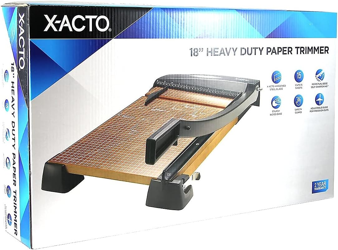 X-ACTO Heavy Duty Wood Guillotine Trimmer, 18 Inches