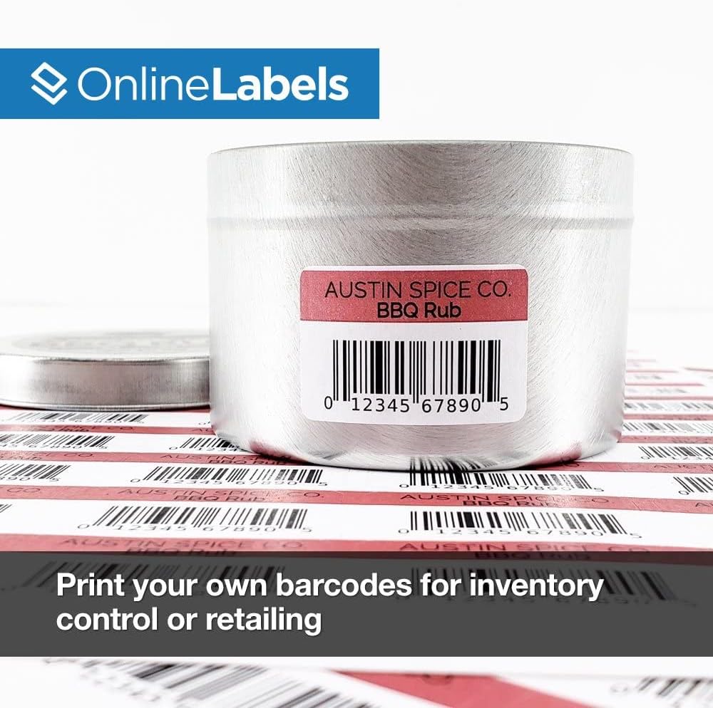 2 x 1 Rectangle Barcode Labels - Pack of 80,000 Labels, 2,000 Sheets - Inkjet/Laser Printer - Online Labels