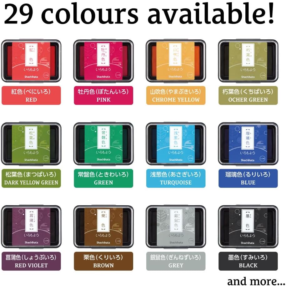 IROMOYO Stamp PAD, Traditional Japanese Ink Colour, Oil-Based Ink pad - Chrome Yellow