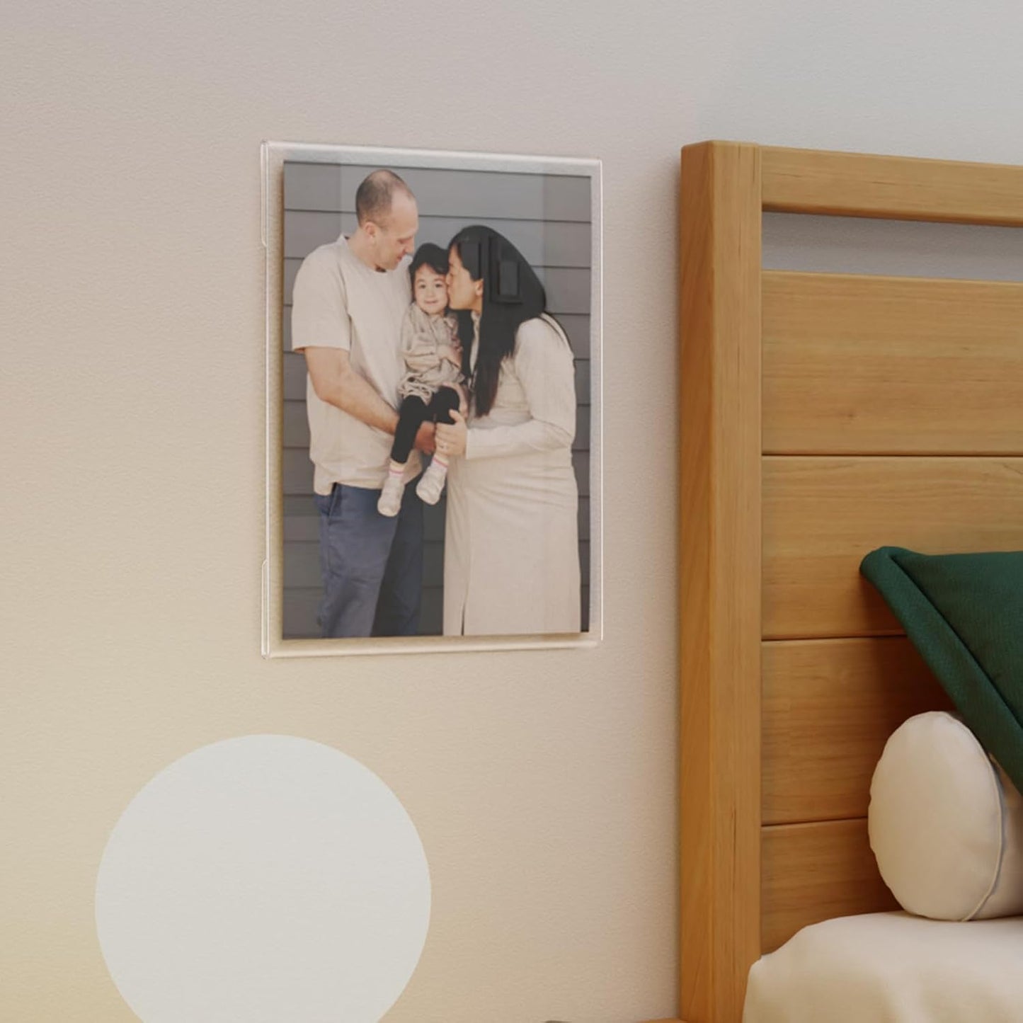 8.5x11 Clear Acrylic Plexi Sign Holders with Double Sided Adhesive Tape, Wall Sign Memo Document Menu Holder for Office, Home, Store, Restaurant-No Drilling (12 Pack)