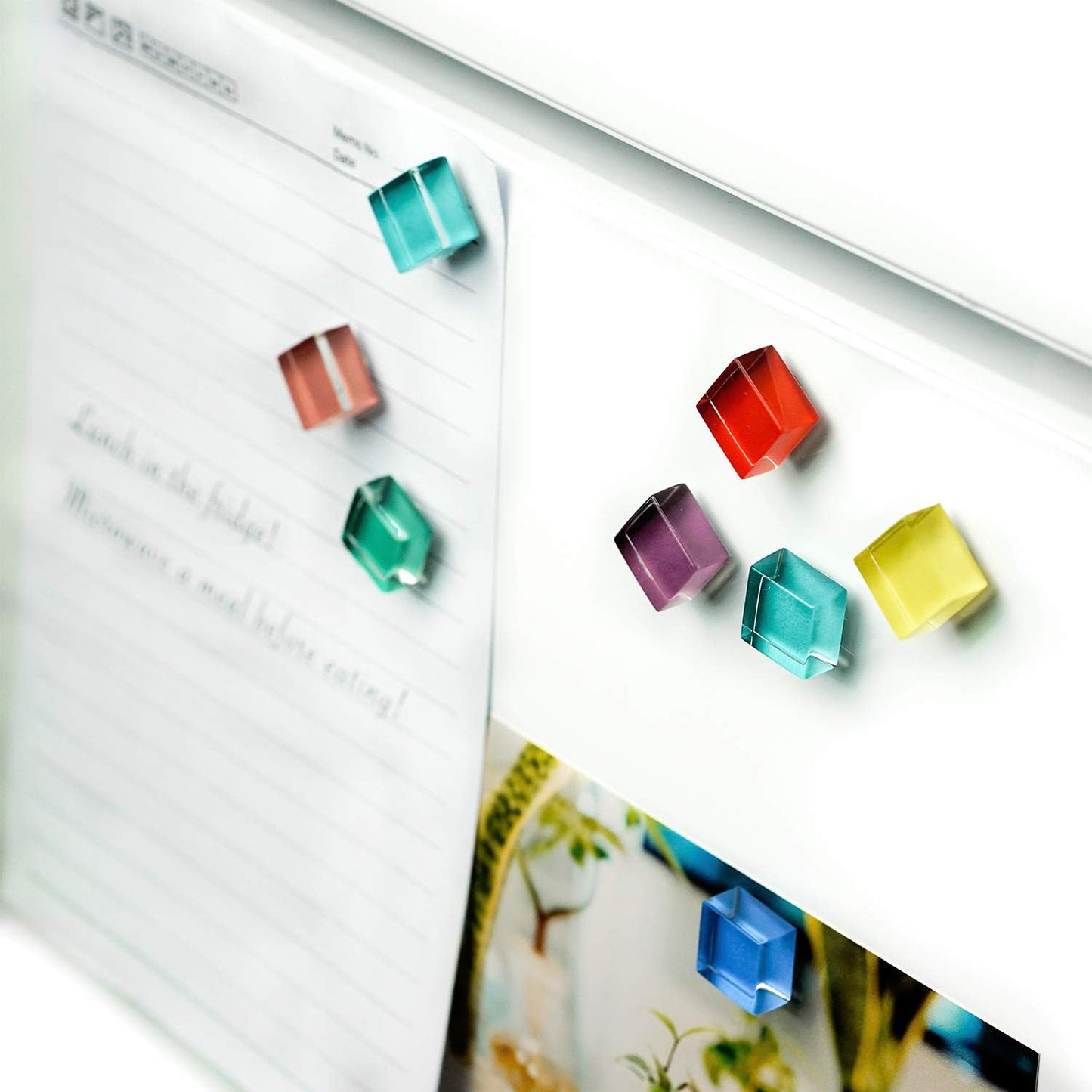 Mymazn 48 Pack Glass Refrigerator Magnets for Fridge Cute Magnets Color Decorative Magnets for Office Locker Magnets for Whiteboard