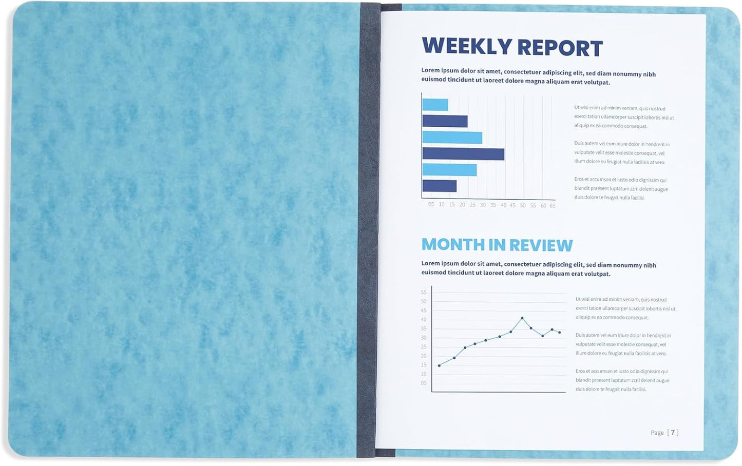 25 Blue Summit Supplies Pressboard Report Cover, Light Blue Business Report Covers, Pressboard Binder 8.5x11, Letter Size Report Binder, 25 Pack, 3'' Capacity