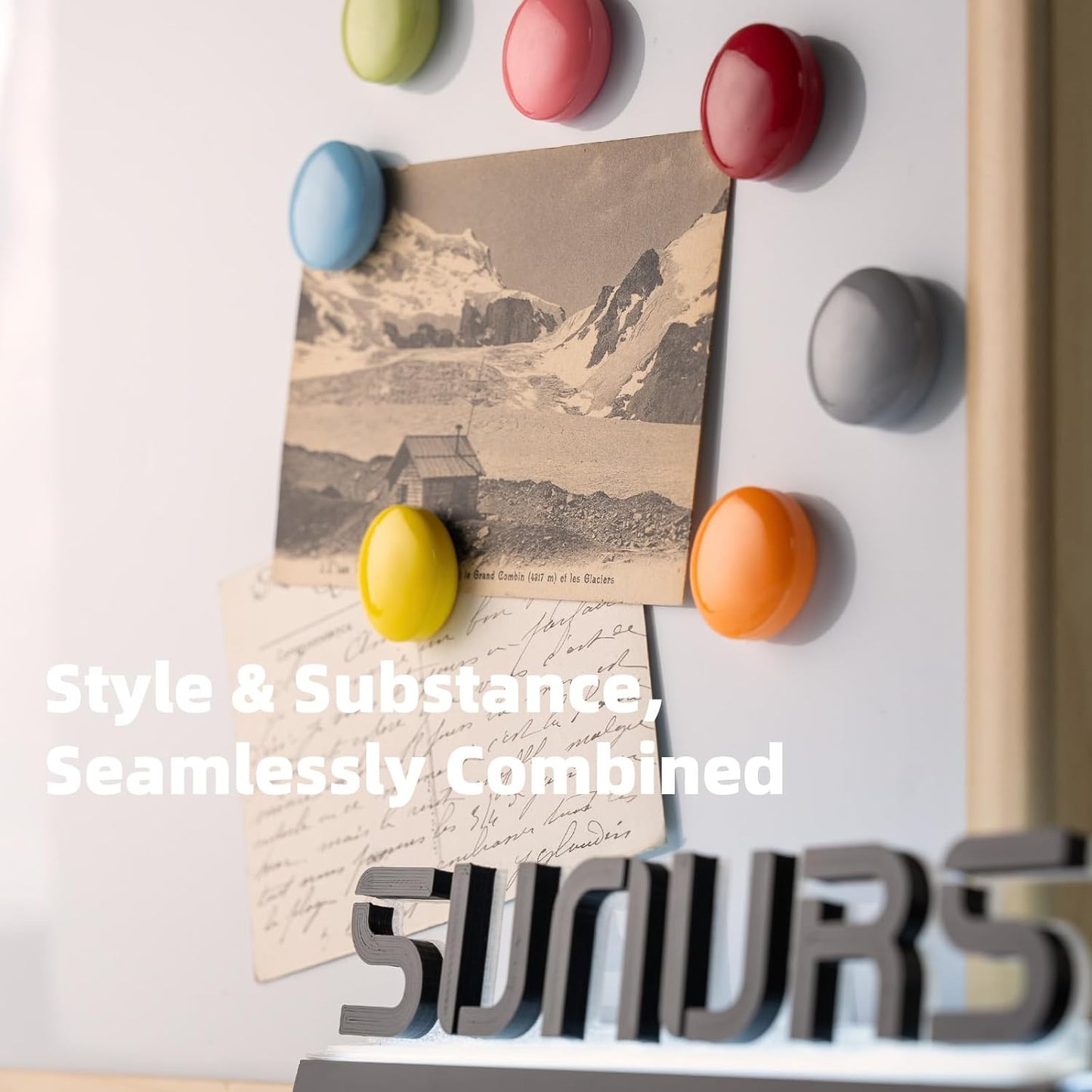 16/9-Piece Cute Colorful Fridge Magnets – Glossy & Matte Finish Refrigerator Magnets for Whiteboard, Locker, Kitchen, Office – Strong Decorative Magnetic Stickers (9 Colors, Multi-Pack)