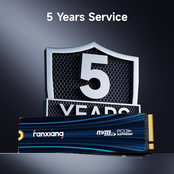 fanxiang 500GB NVMe SSD PCIe Gen 4 Gaming SSD for PS5, Up to 6300MB/s M.2 2280 SSD Compatible with PS5 Storage Expansion, Internal Solid State Drive for Gamers, Professionals, Creators S880E