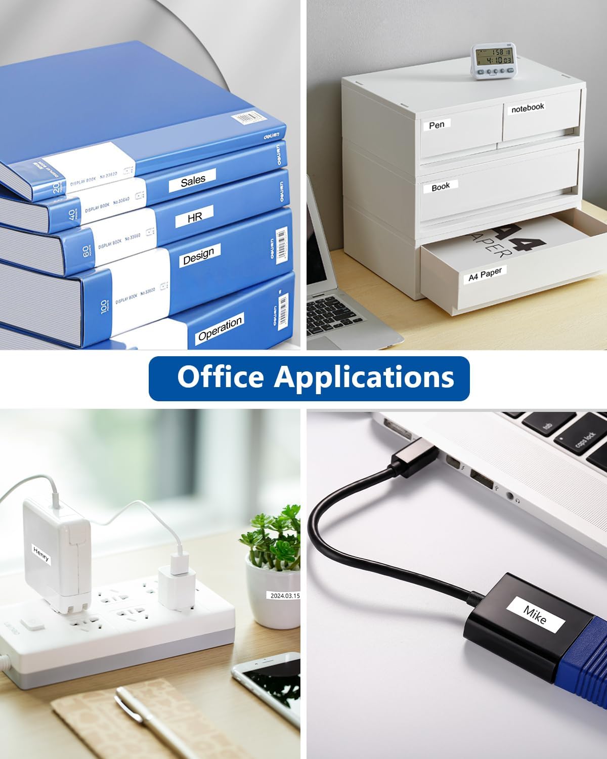 3-Pack TZe-111 Tape Compatible for Label Maker Tape Clear 6mm 0.23 Inch Label Tape TZe111 TZ-111 Black on Clear Refills for P Touch PT-H110 D220 D200 D210 H103W 1280 1290