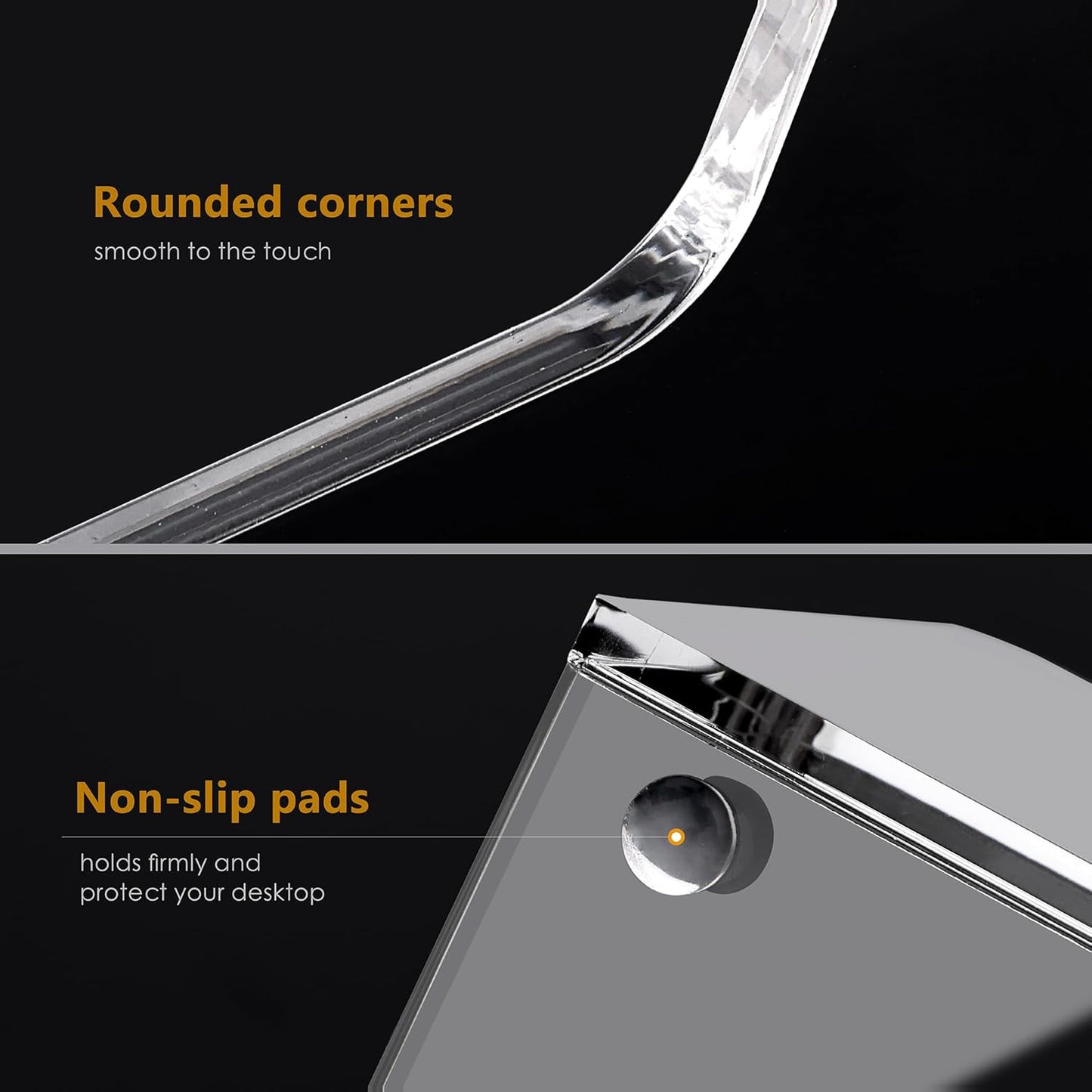 2-Pack Acrylic Magazine File Holder Desk Organizer Magazine Rack, Clear, Vertical File Sorter Holders, 9.45"D x 3.54"W x 10.24"H