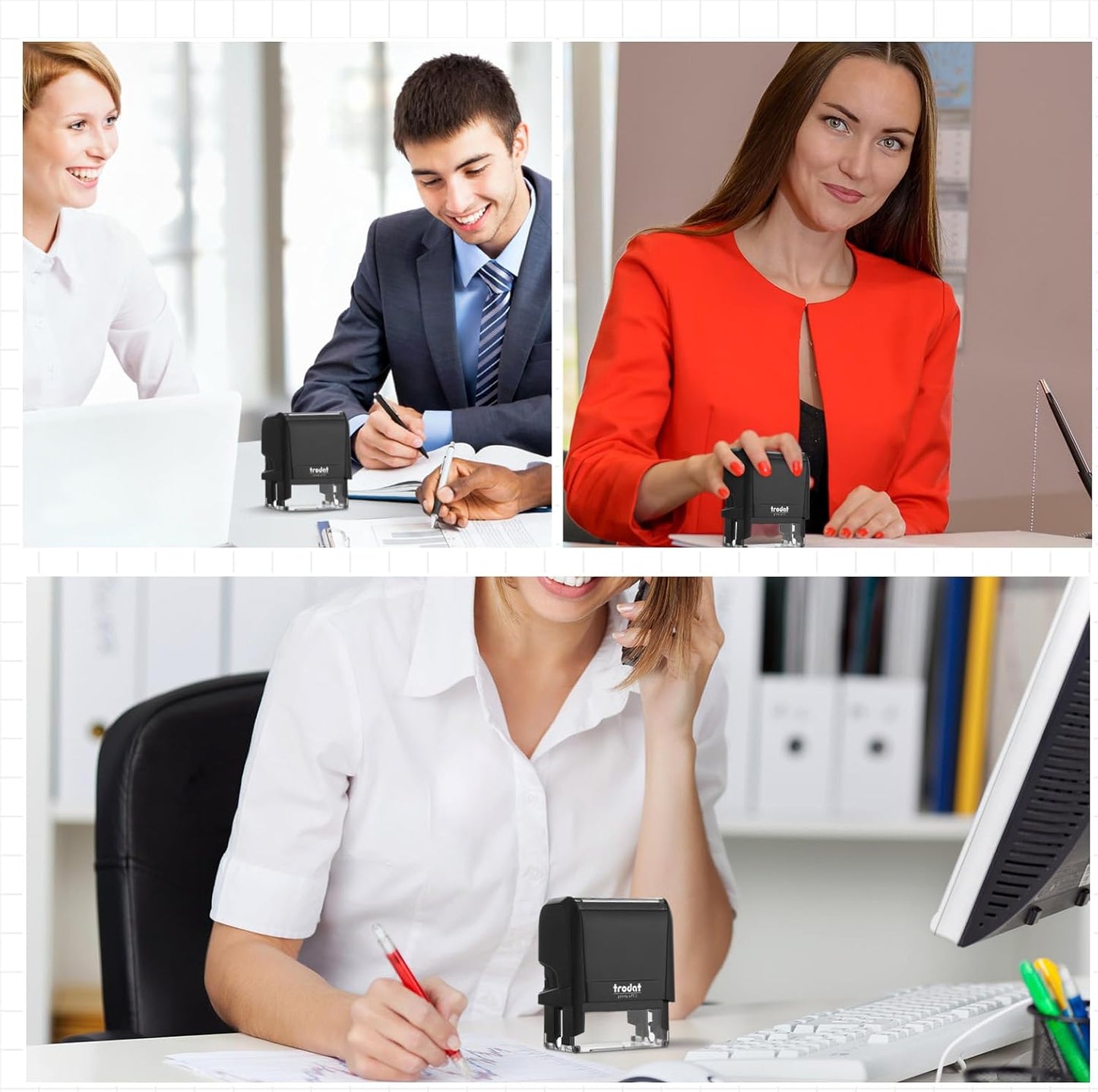 Yaomiao 6 Pieces Replacement Ink Cartridge Compatible with Trodat 6/4913 Printy 4913 Black Refill Ink Pad for Self Inking Stamps